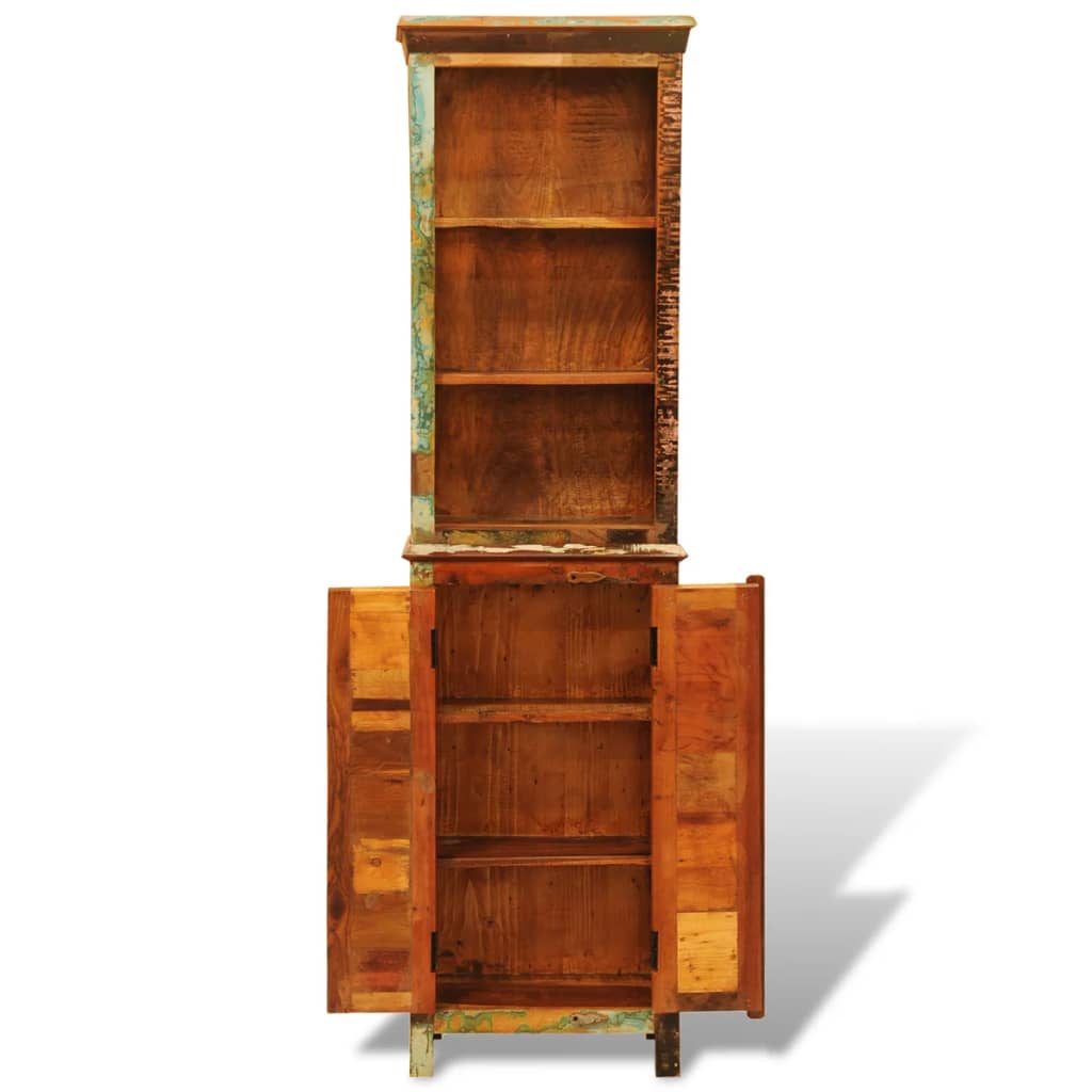 Vintage Style Reclaimed Solid Wood Bookshelf - Brown