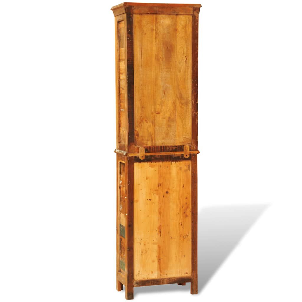 Vintage Style Reclaimed Solid Wood Bookshelf - Brown