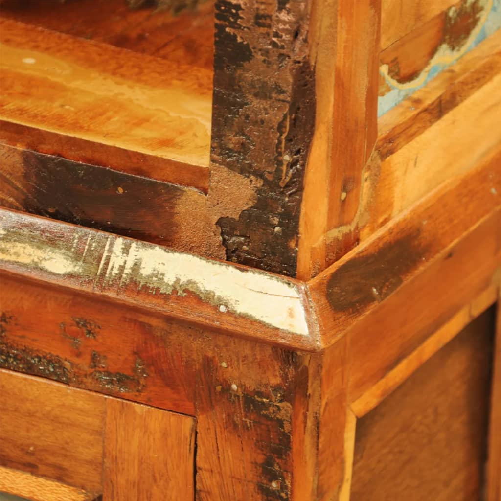 Vintage Style Reclaimed Solid Wood Bookshelf - Brown