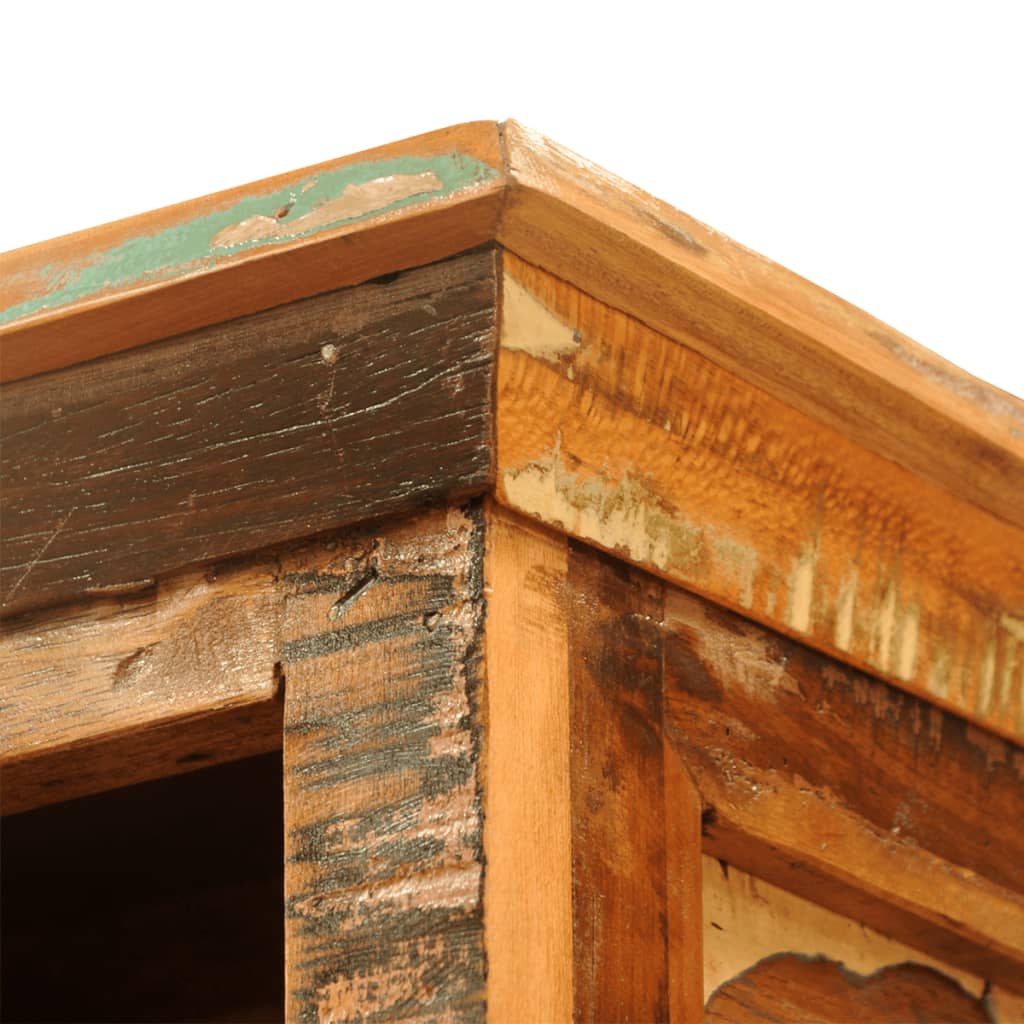 Vintage Style Reclaimed Solid Wood Bookshelf - Brown