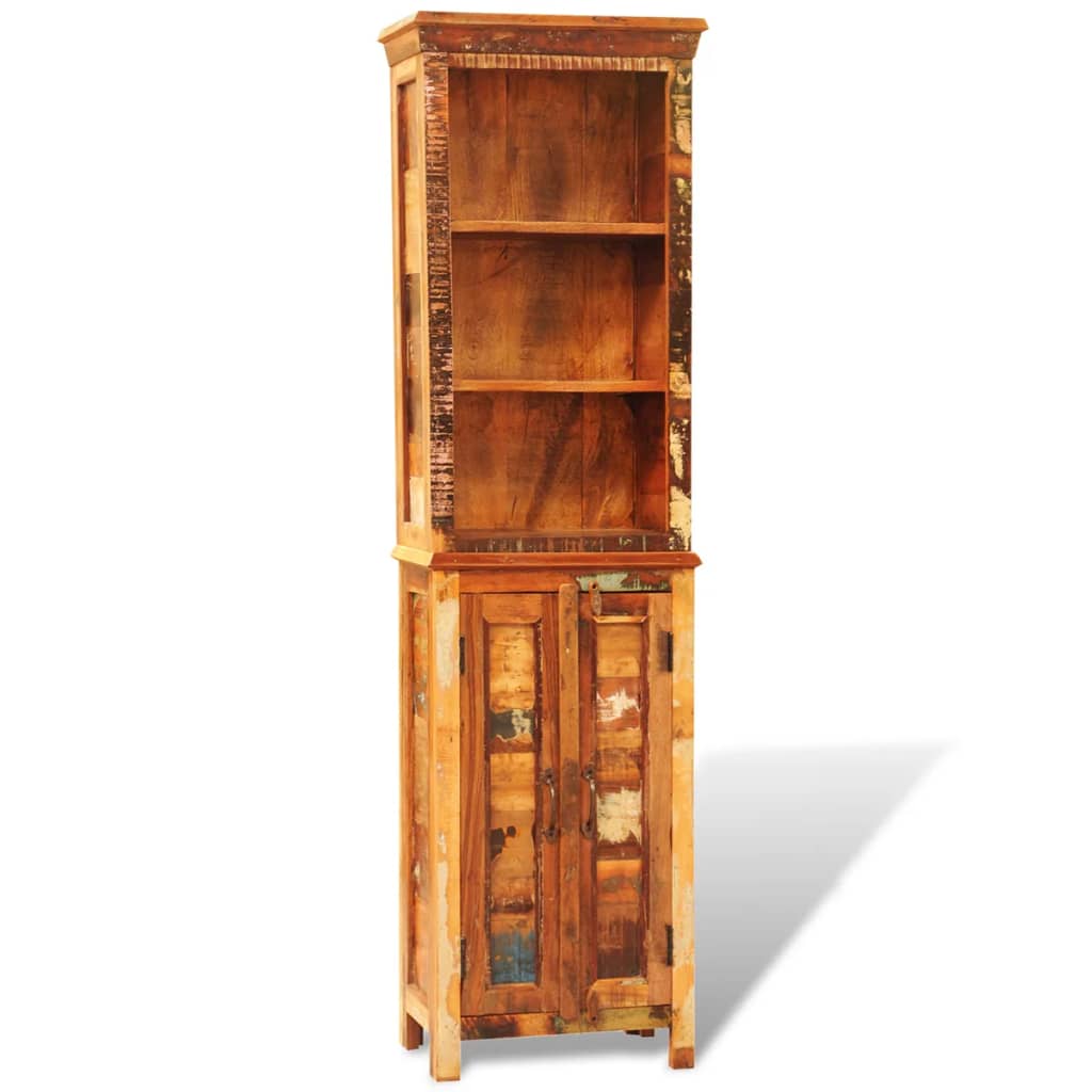 Vintage Style Reclaimed Solid Wood Bookshelf - Brown