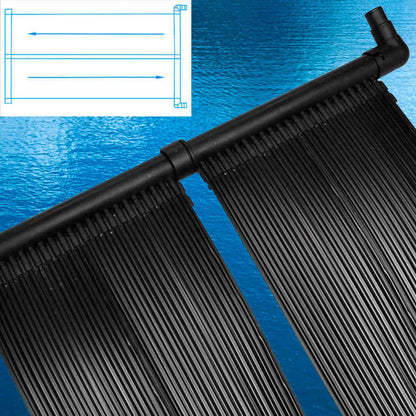 Solar Panel for Pool Heater (set of 2) - Black - 80 x 620 cm