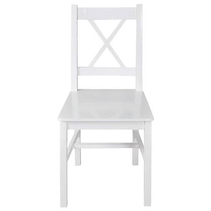 vidaXL Dining Chairs 4 pcs White Pinewood - 41.4 x 45.5 x 85.5 cm