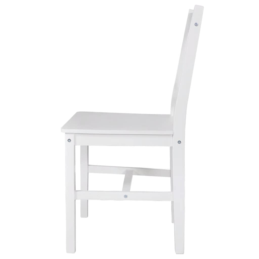 vidaXL Dining Chairs 4 pcs White Pinewood - 41.4 x 45.5 x 85.5 cm