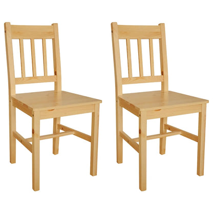 vidaXL Dining Chairs 2 pcs Pinewood - Beige - 41.5 x 45.5 x 86 cm