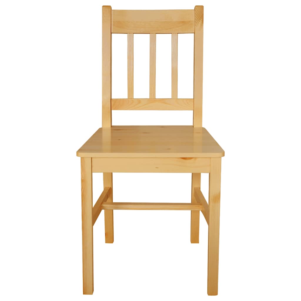 vidaXL Dining Chairs 2 pcs Pinewood - Beige - 41.5 x 45.5 x 86 cm