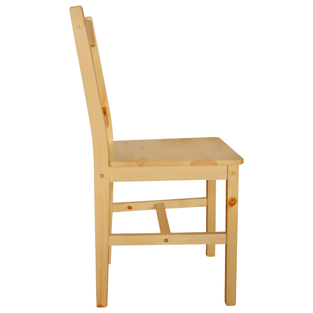 vidaXL Dining Chairs 2 pcs Pinewood - Beige - 41.5 x 45.5 x 86 cm