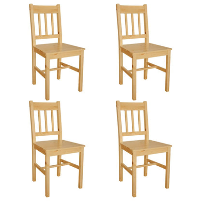 vidaXL Dining Chairs 4 pcs Pinewood - Beige - 41.5 x 45.5 x 86 cm