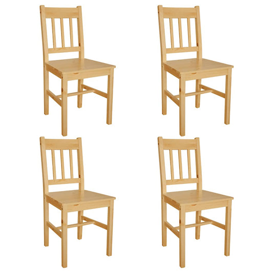 vidaXL Dining Chairs 4 pcs Pinewood - Beige - 41.5 x 45.5 x 86 cm