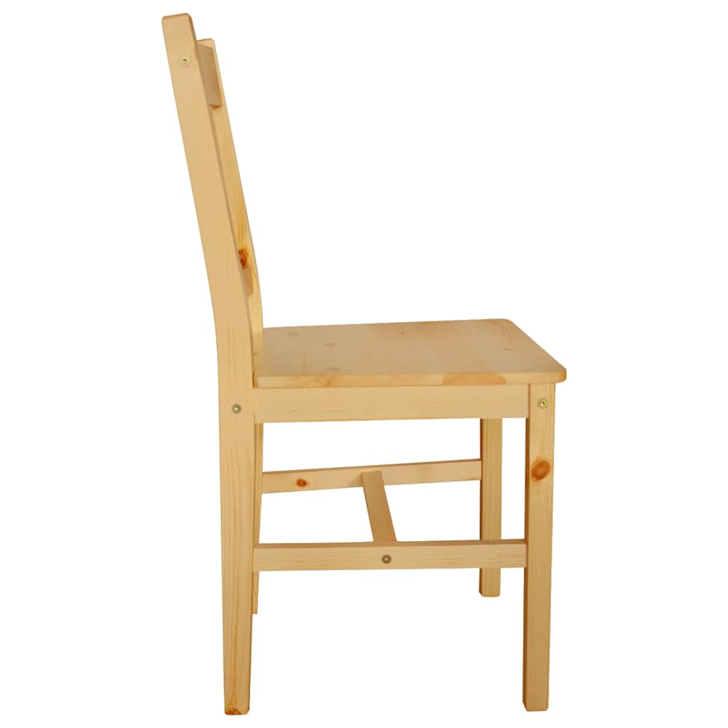 vidaXL Dining Chairs 4 pcs Pinewood - Beige - 41.5 x 45.5 x 86 cm