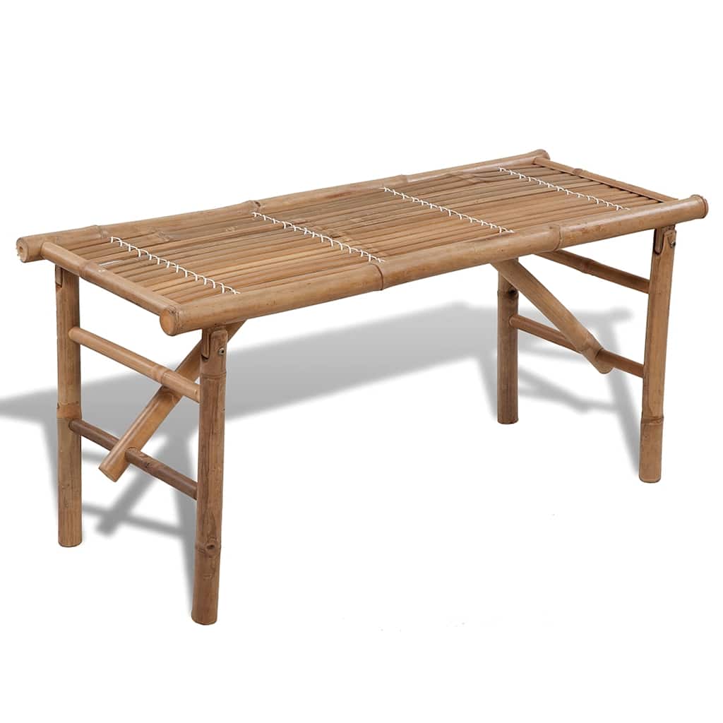 vidaXL Folding Garden Bench 118 cm Bamboo - Brown