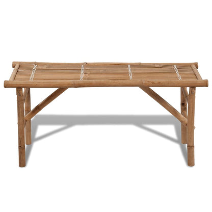 vidaXL Folding Garden Bench 118 cm Bamboo - Brown