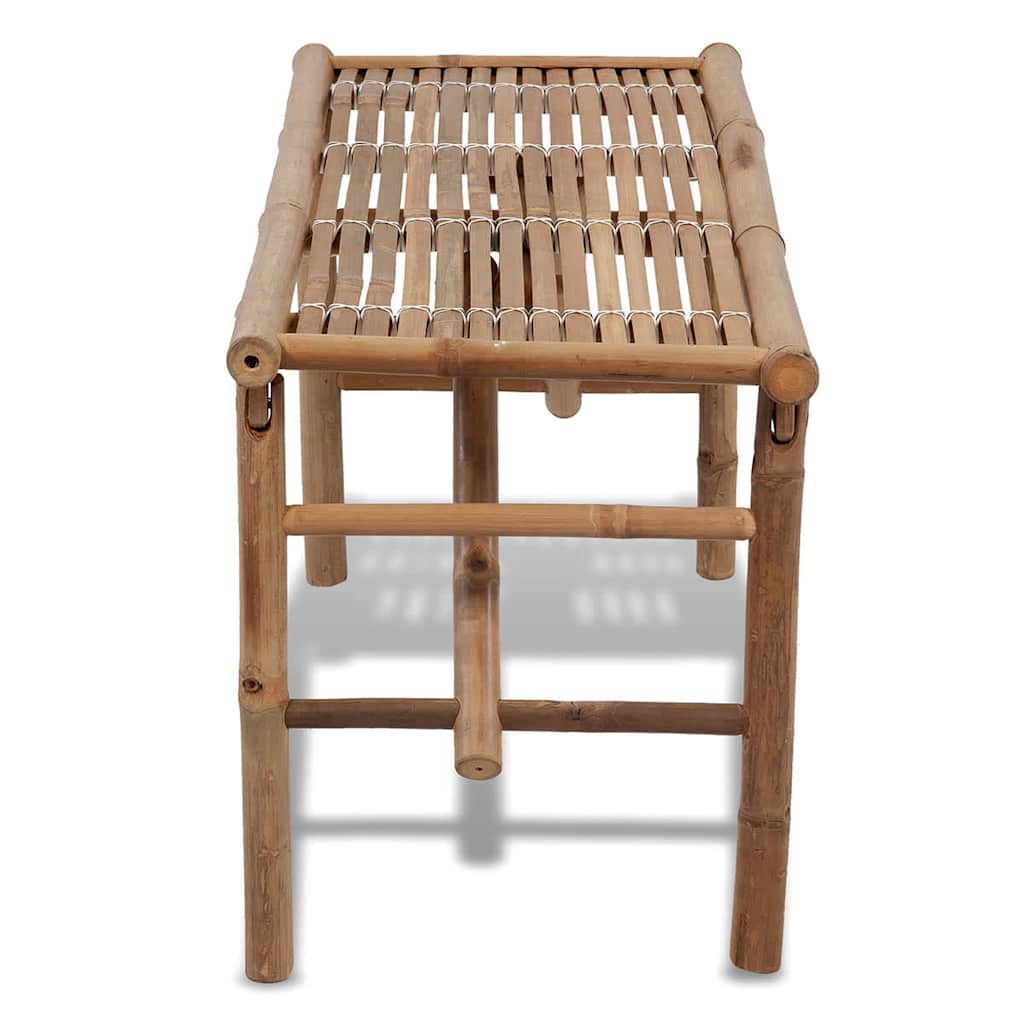 vidaXL Folding Garden Bench 118 cm Bamboo - Brown