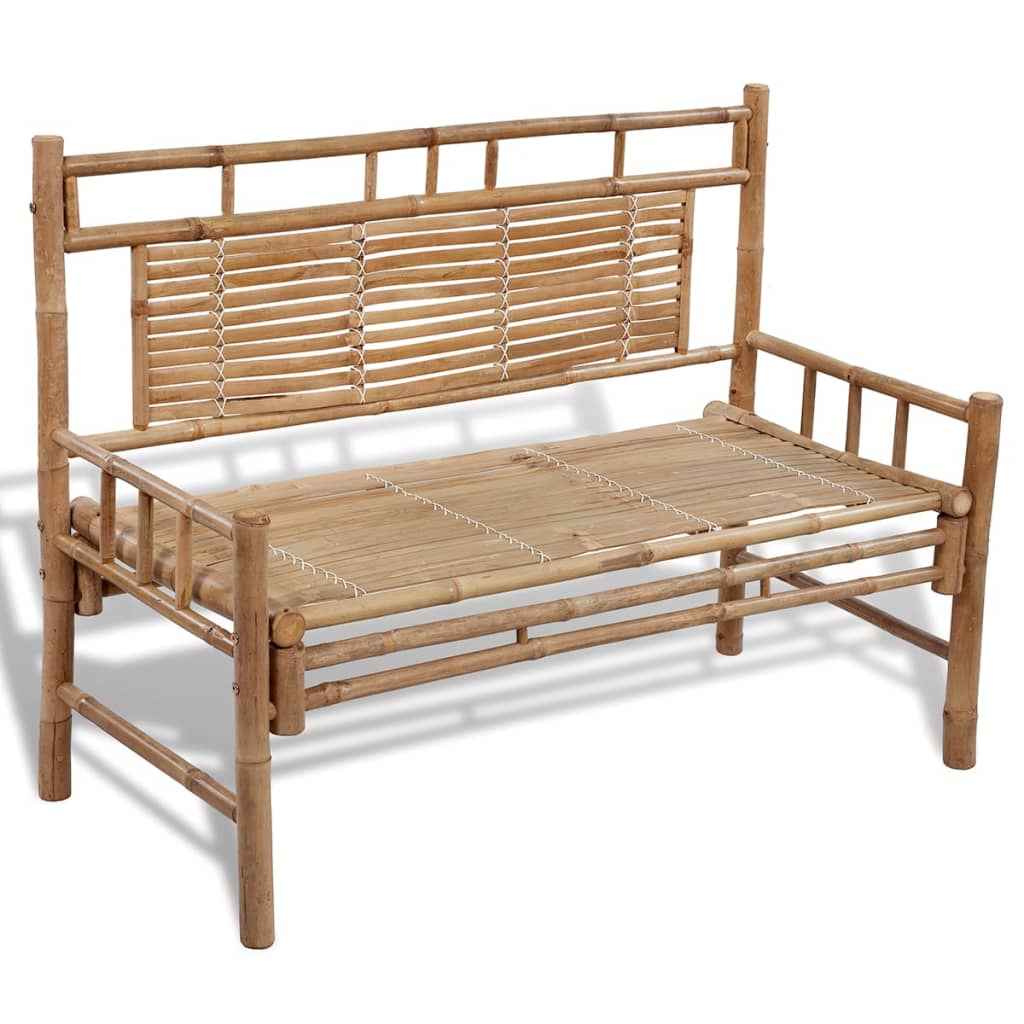 vidaXL Garden Bench 120 cm Bamboo - Brown