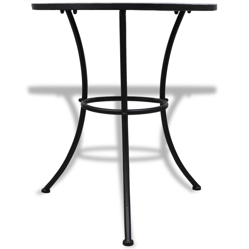 vidaXL Bistro Table Blue and White 60 cm Mosaic - 60 x 70 cm