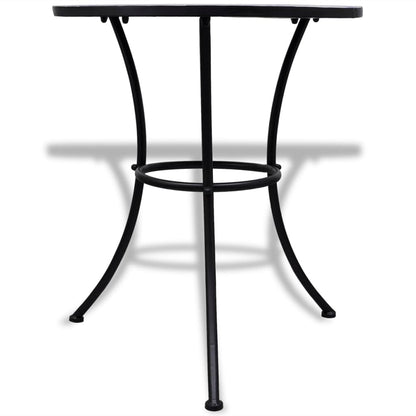 vidaXL Bistro Table Blue and White 60 cm Mosaic - 60 x 70 cm