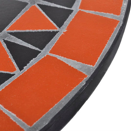 vidaXL Bistro Table Terracotta and White 60 cm Mosaic - 60 x 70 cm