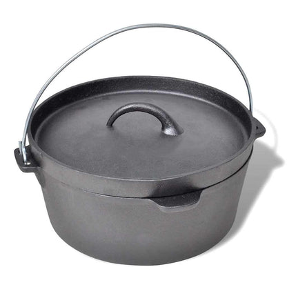 vidaXL Dutch Oven 4.2 L including Accessories - Black - 30 x 27 x 15 cm