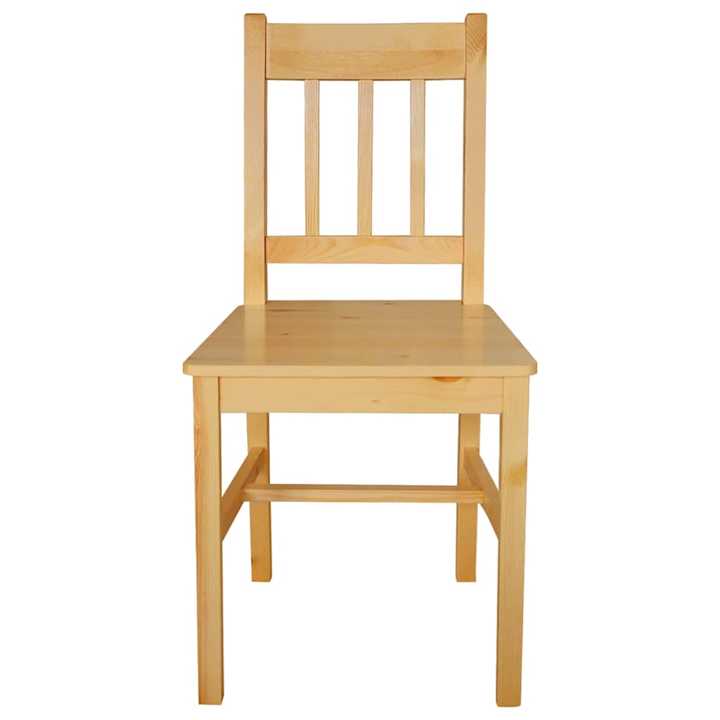 vidaXL Dining Chairs 6 pcs Pinewood - Beige - 41.5 x 45.5 x 86 cm