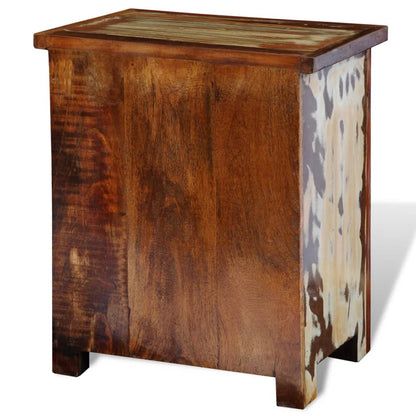 vidaXL Nightstand with 2 Drawers Solid Reclaimed Wood - Brown - 43 x 35 x 51 cm