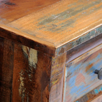 vidaXL Nightstand with 2 Drawers Solid Reclaimed Wood - Brown - 43 x 35 x 51 cm