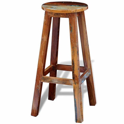 241647 vidaXL Bar Stool Solid Reclaimed Wood - Brown - 30 x 75 x 30 cm