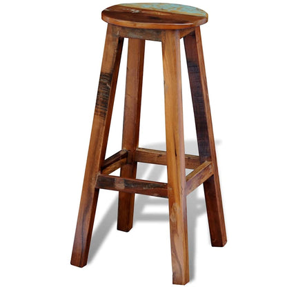 241647 vidaXL Bar Stool Solid Reclaimed Wood - Brown - 30 x 75 x 30 cm