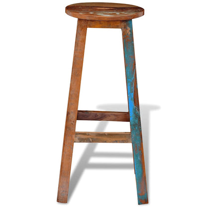 241647 vidaXL Bar Stool Solid Reclaimed Wood - Brown - 30 x 75 x 30 cm