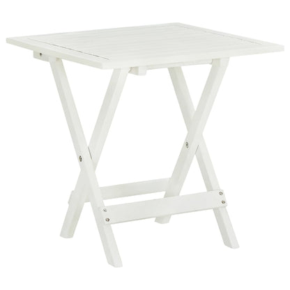 vidaXL Bistro Table White 46x46x47 cm Solid Acacia Wood - Brown
