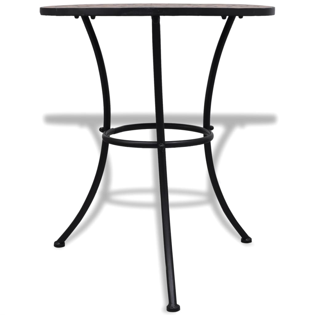 vidaXL Patio Furniture | Terracotta | Powder-coated iron, ceramic tile | Small - Brown