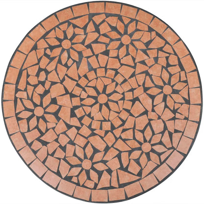 vidaXL Patio Furniture | Terracotta | Powder-coated iron, ceramic tile | Small - Brown