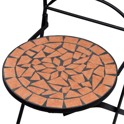vidaXL Patio Furniture | Terracotta | Powder-coated iron, ceramic tile | Small - Brown
