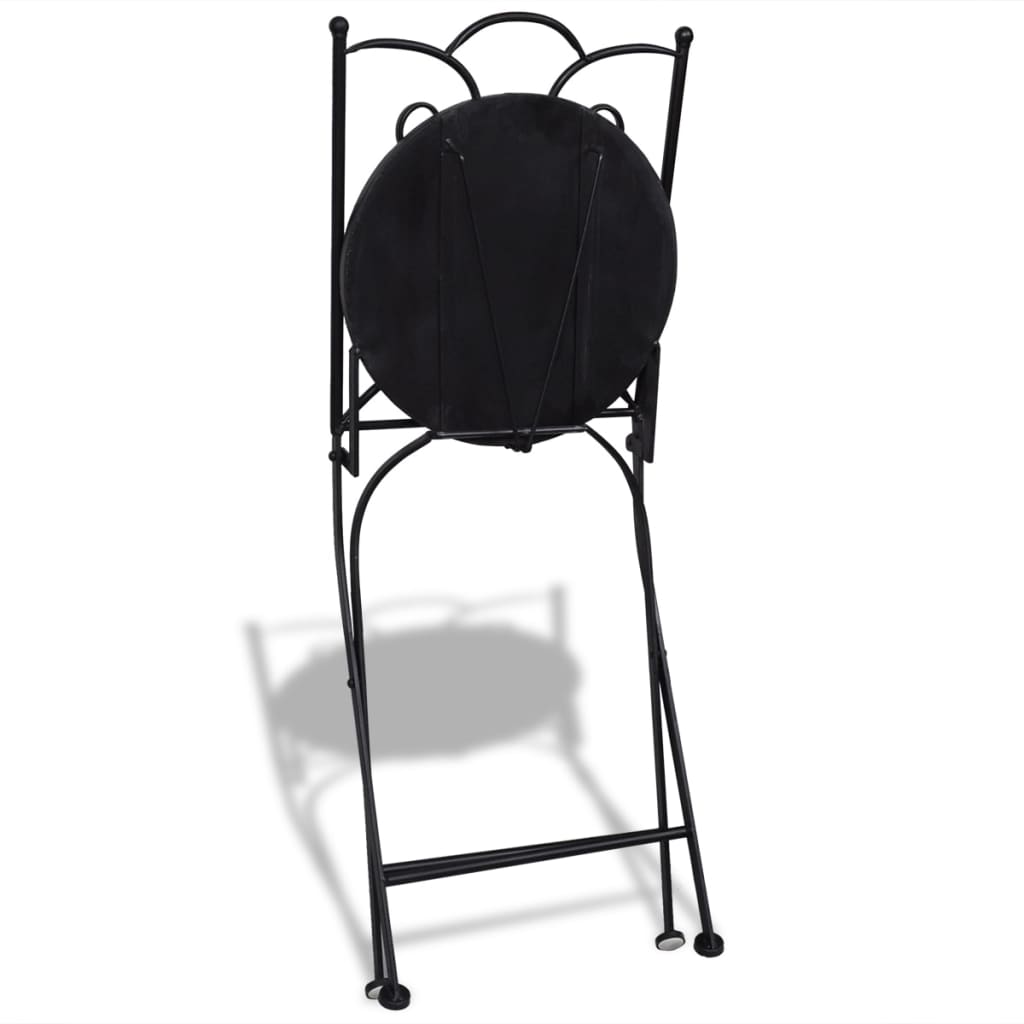 vidaXL Patio Furniture | Terracotta | Powder-coated iron, ceramic tile | Small - Brown