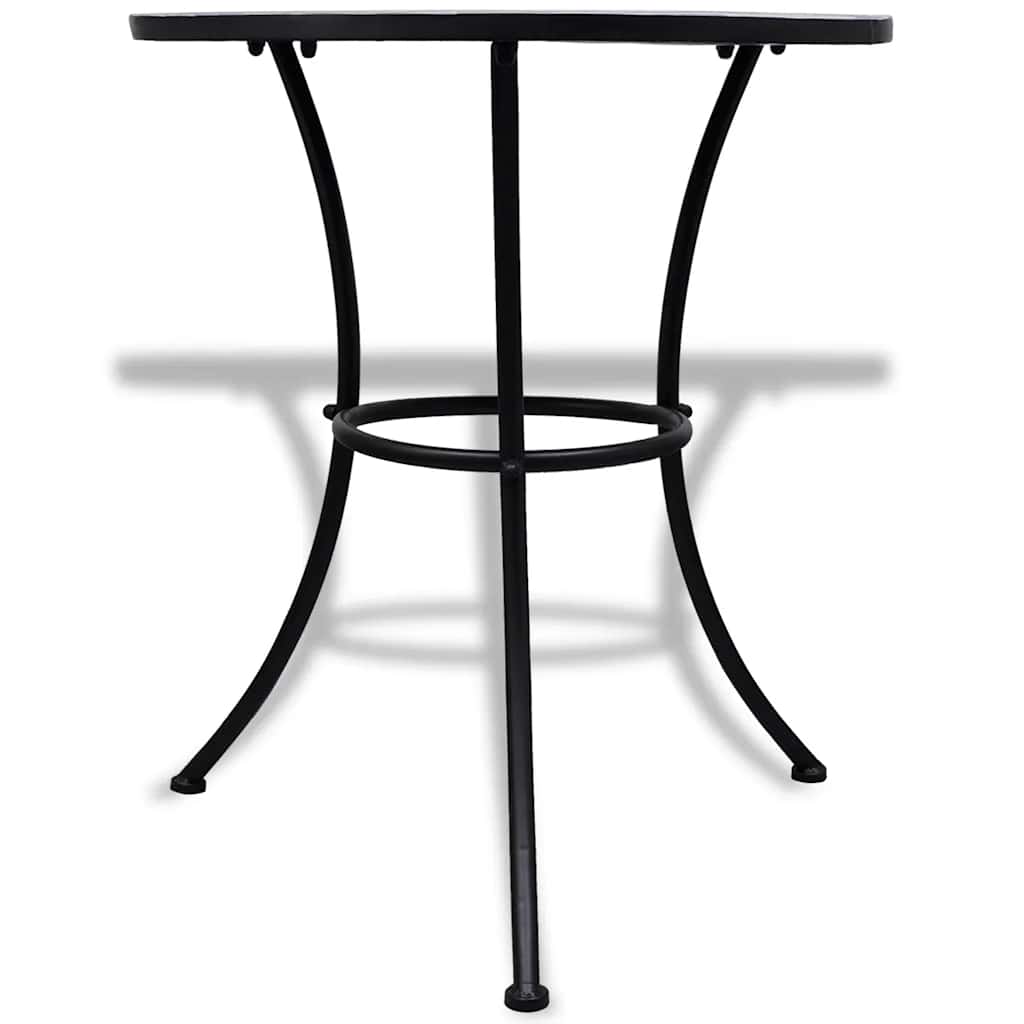 vidaXL Patio Furniture | Blue and White | Powder-coated iron and ceramic tile