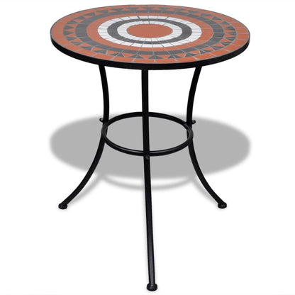 vidaXL Patio Furniture | Terracotta, White | Powder-coated iron, ceramic - Brown