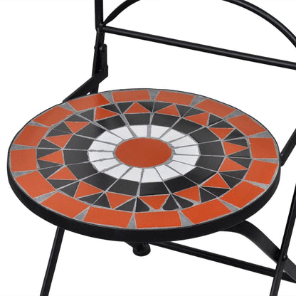 vidaXL Patio Furniture | Terracotta, White | Powder-coated iron, ceramic - Brown