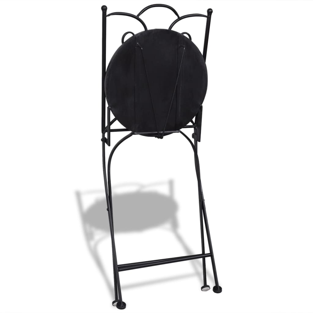 vidaXL Patio Furniture | Terracotta, White | Powder-coated iron, ceramic - Brown