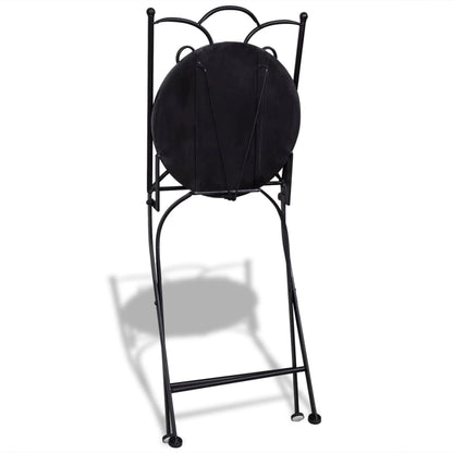 vidaXL Patio Furniture | Terracotta, White | Powder-coated iron, ceramic - Brown