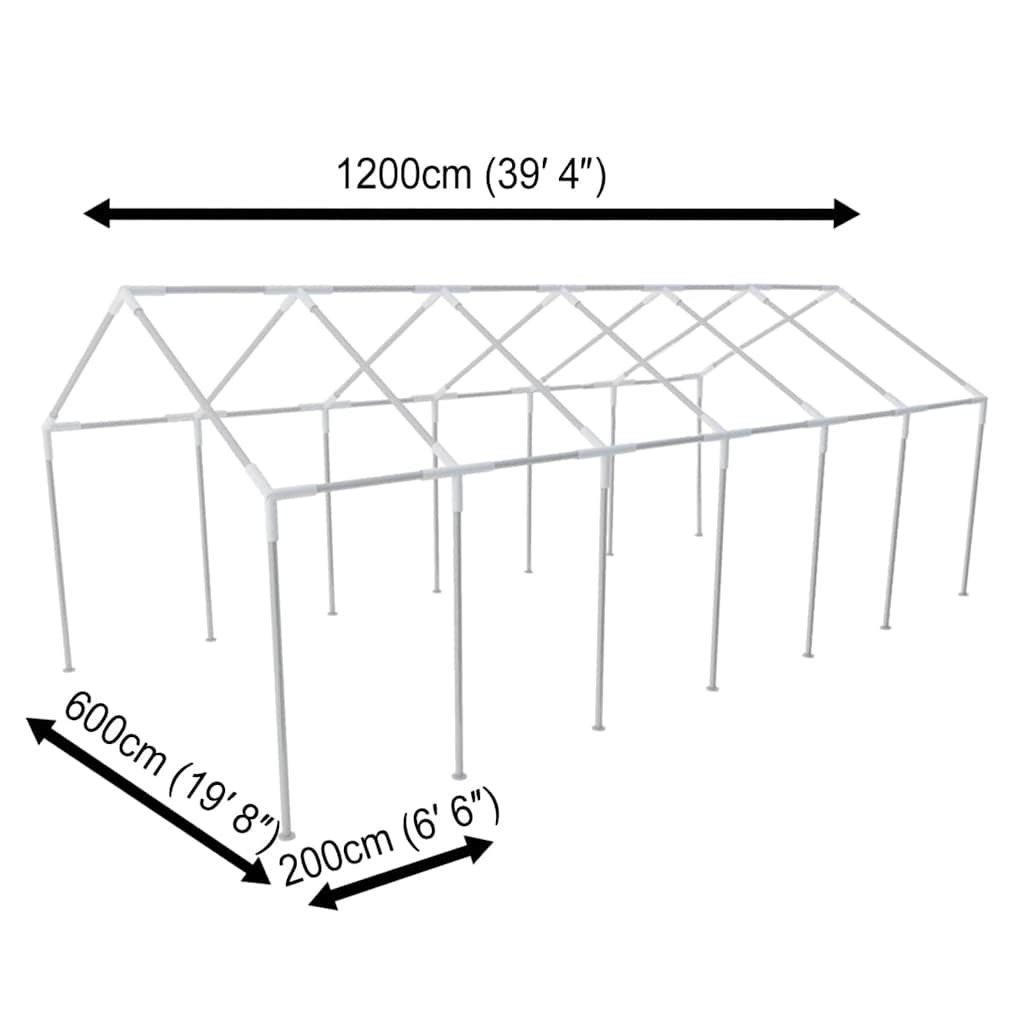 vidaXL White Party Tent 12 x 6 m