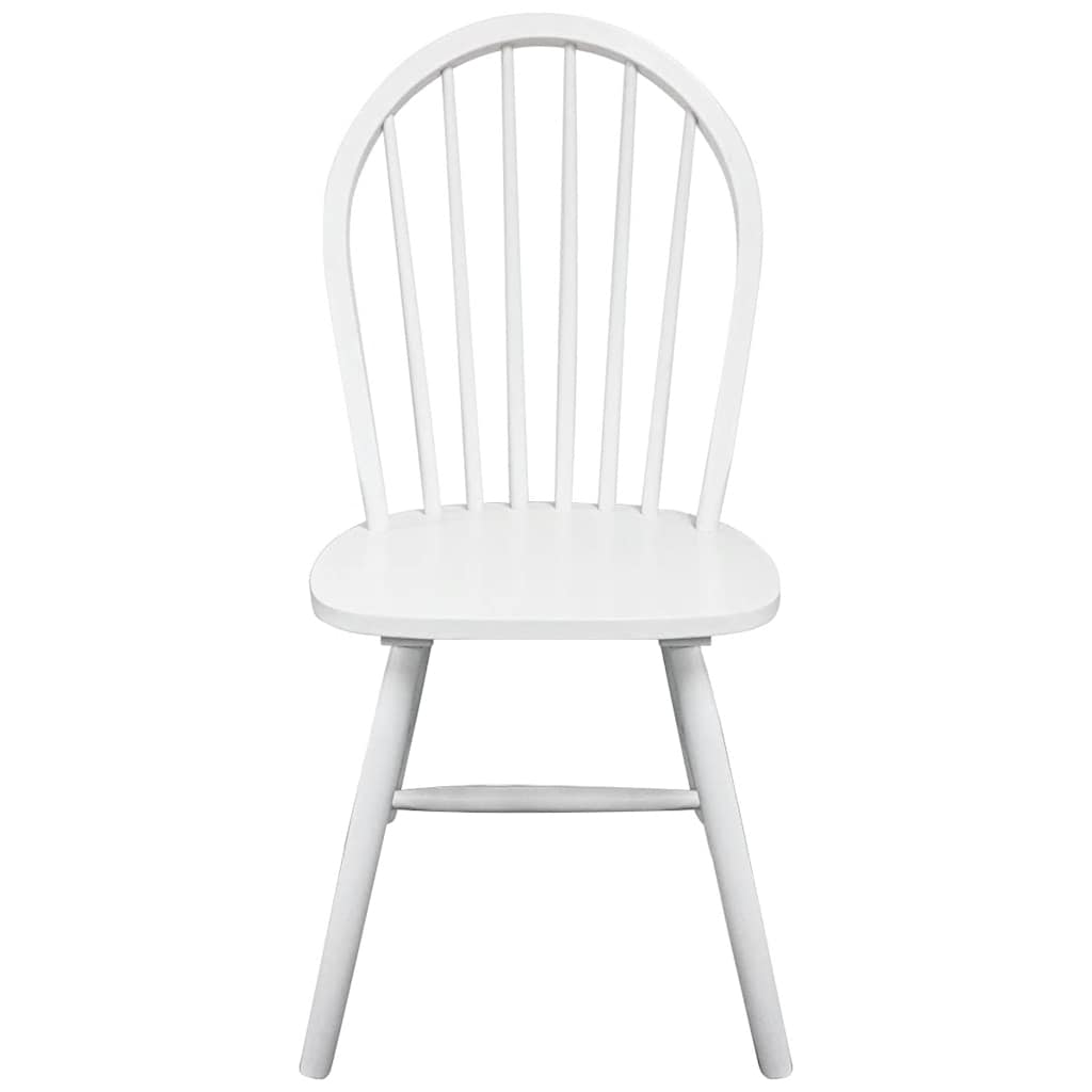 vidaXL Dining Chairs 4 pcs White Solid Rubber Wood - 46.5 x 52 x 94 cm