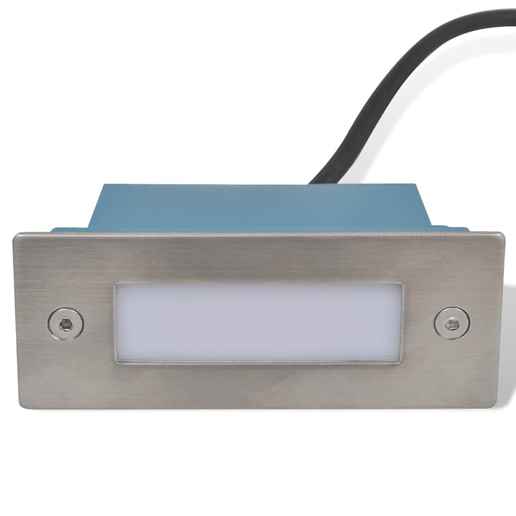 2 LED Recessed Stair Light 44 x 111 x 56 mm - Silver