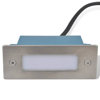 2 LED Recessed Stair Light 44 x 111 x 56 mm - Silver