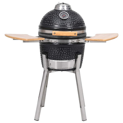 Kamado Barbecue Grill Smoker Ceramic 33 cm - Black - 12124