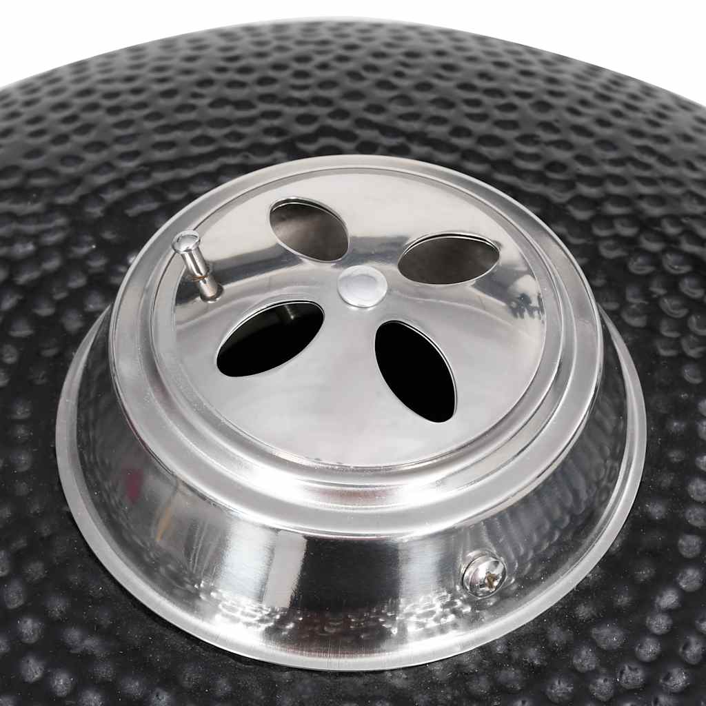 Kamado Barbecue Grill Smoker Ceramic 33 cm - Black - 12124