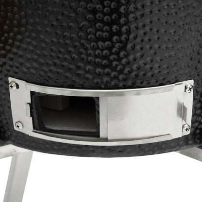 Kamado Barbecue Grill Smoker Ceramic 33 cm - Black - 12124