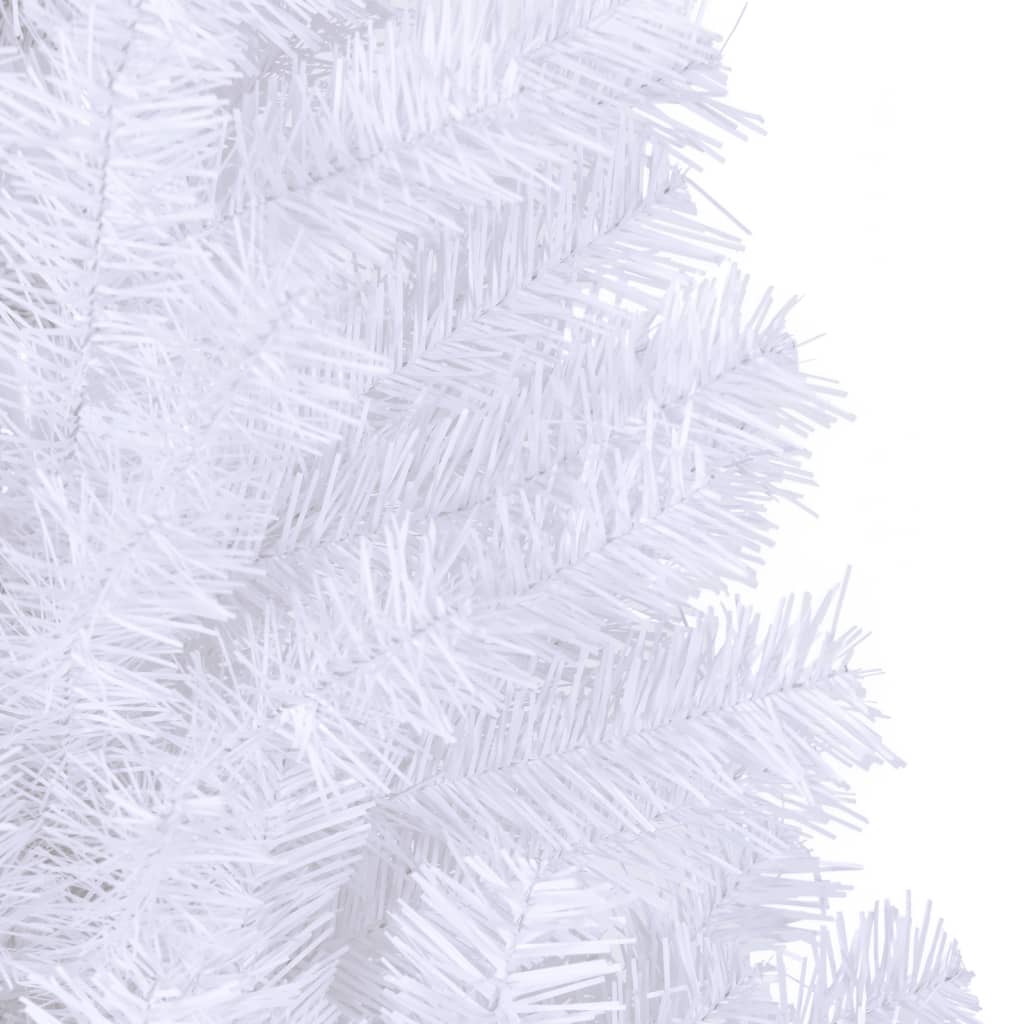 vidaXL Artificial Christmas Tree with Steel Stand 210 cm 910 Branches - White - 210 x 110 cm