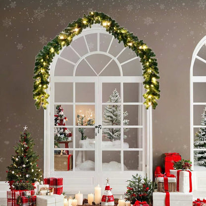 242425 Christmas Garland with LED Lights 20 m - Gre - 2000 x 24 x 24 cm