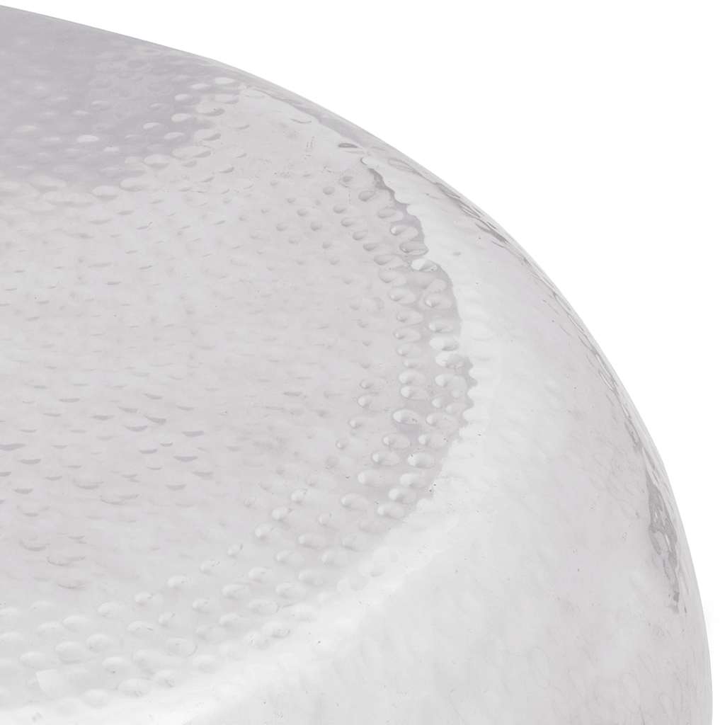 vidaXL Hammered Aluminium Coffee Table Silver - 75 x 28 x 75 cm