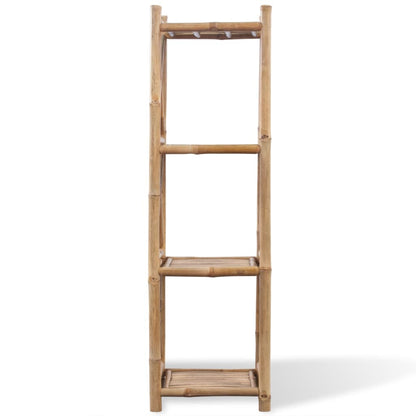 vidaXL 4-Tier Square Bamboo Shelf - Brown