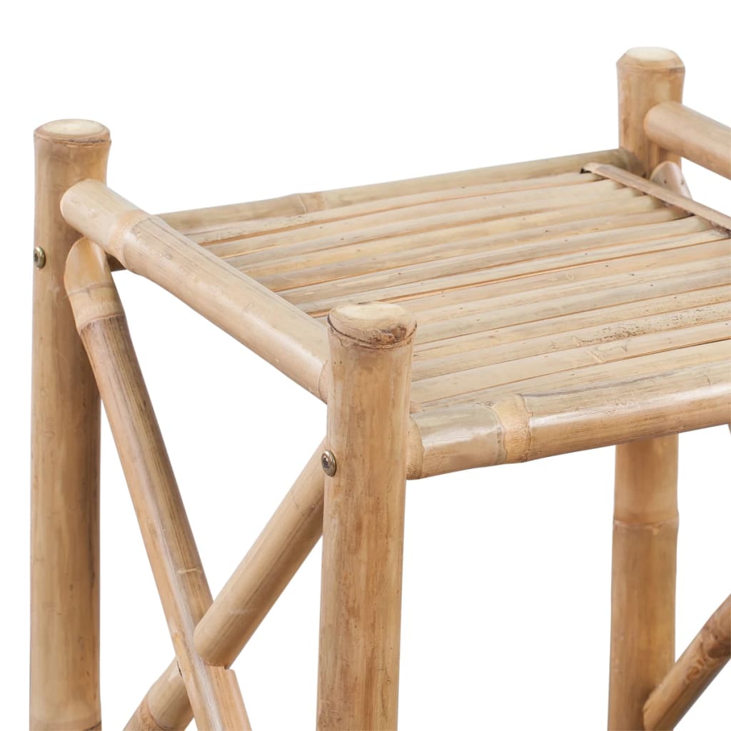 vidaXL 4-Tier Square Bamboo Shelf - Brown